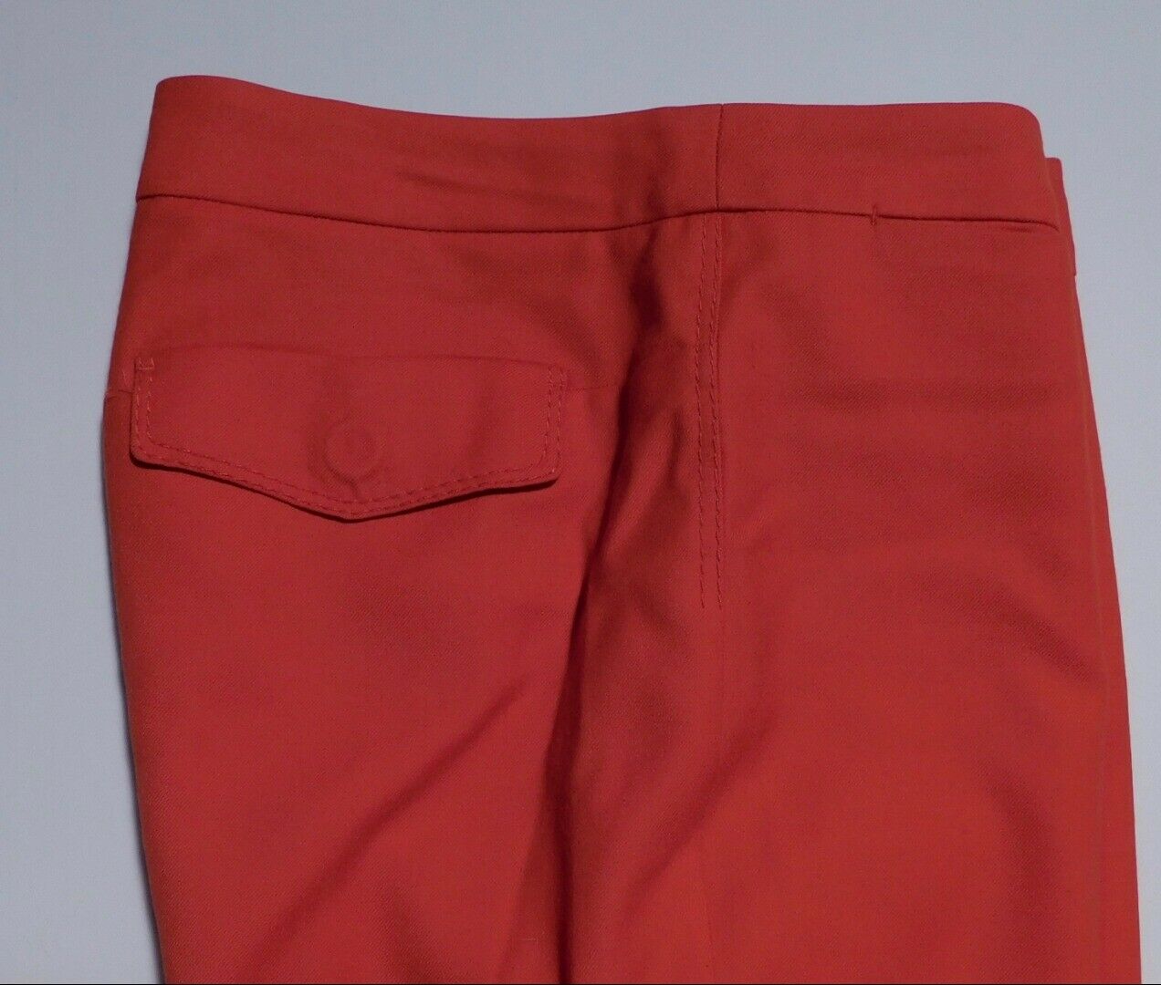 AUTHENTIC ESCADA SPORT Women's Poppy Red Wool Flat Front Wide Leg Pant Sz 36 - Image 3