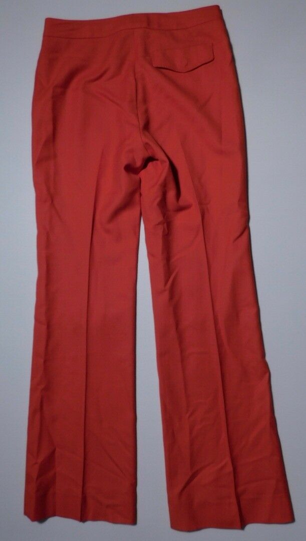 AUTHENTIC ESCADA SPORT Women's Poppy Red Wool Flat Front Wide Leg Pant Sz 36 - Image 8