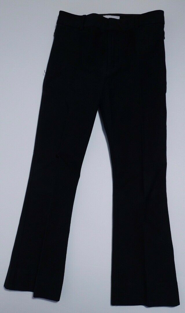 DEREK LAM 10 CROSBY Women's Blue Stretch-Cotton Cropped Flare Trousers Pant Sz4 - Image 4