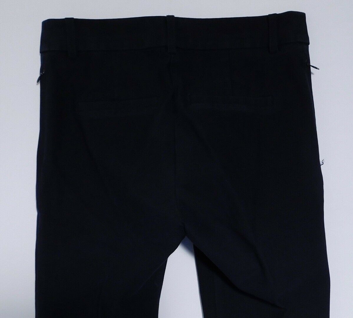 DEREK LAM 10 CROSBY Women's Blue Stretch-Cotton Cropped Flare Trousers Pant Sz4 - Image 6