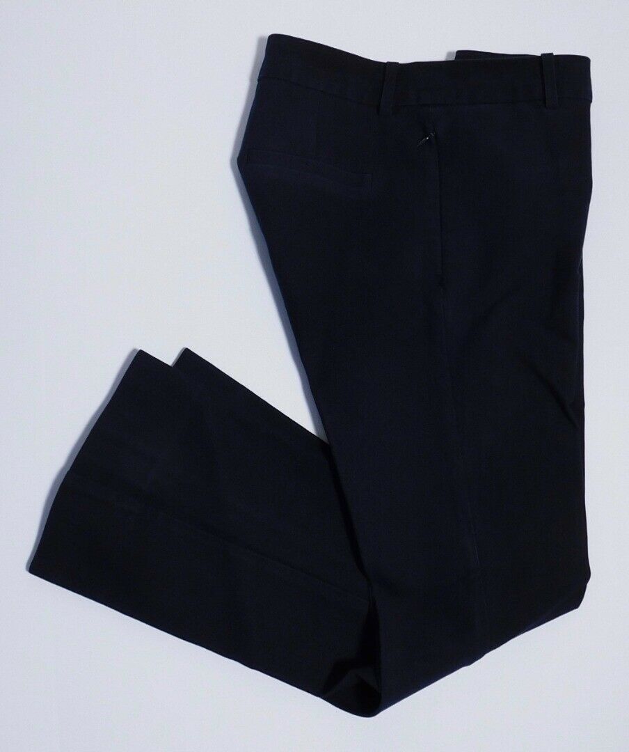 DEREK LAM 10 CROSBY Women's Blue Stretch-Cotton Cropped Flare Trousers Pant Sz4
