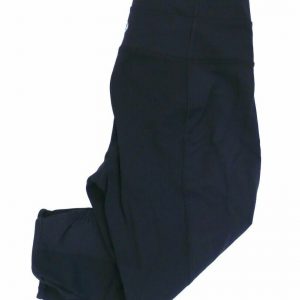 LULULEMON  Woman's Black Keyhole Hem Nylon Lycra Cropped Pant Sz S