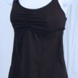 LULULEMON Women's Black Adjustable Spaghetti Straps Self Bra Top Sz 6