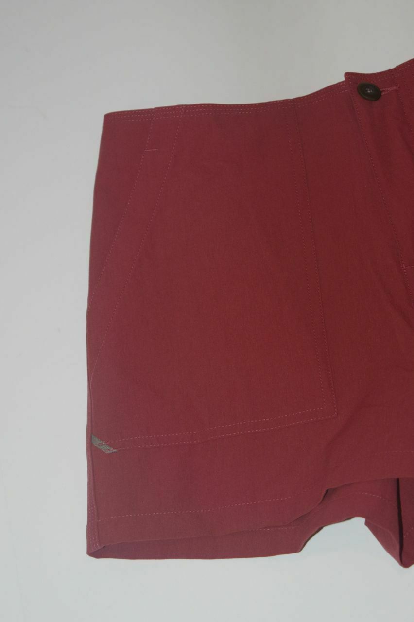 NWT HORNY TOAD Merlot Flat Front No Waist Nylon Stretch "Kon Tiki" Short Sz 4 - Image 4