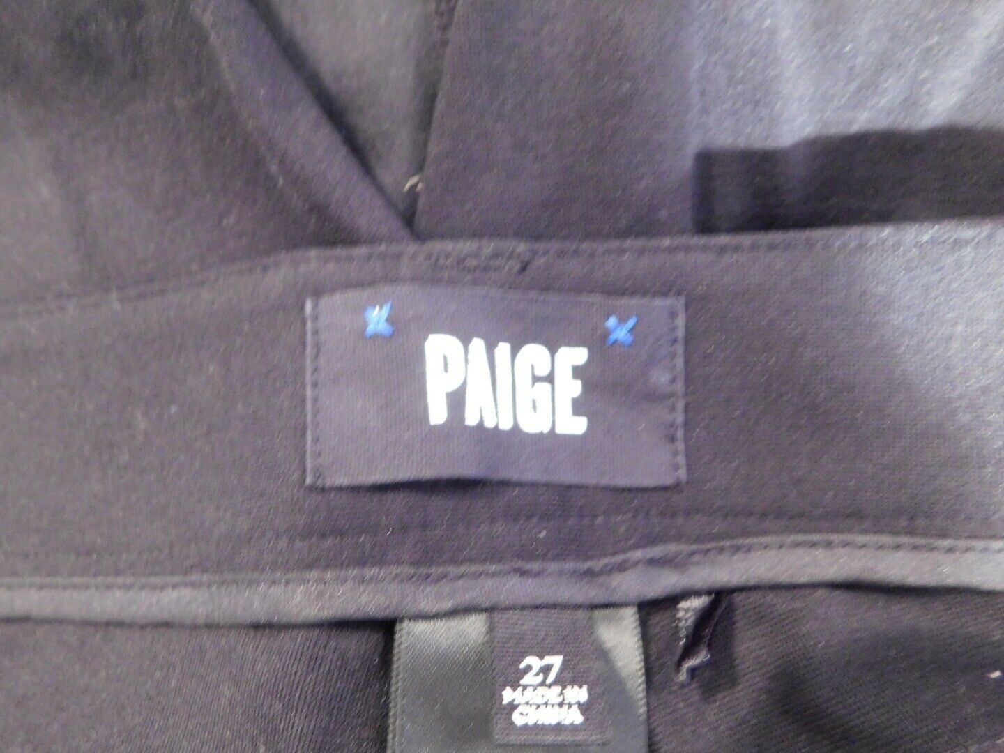 PAIGE Women's Black Stretch Knit 4 Pocket Pant Sz 27 - Image 8