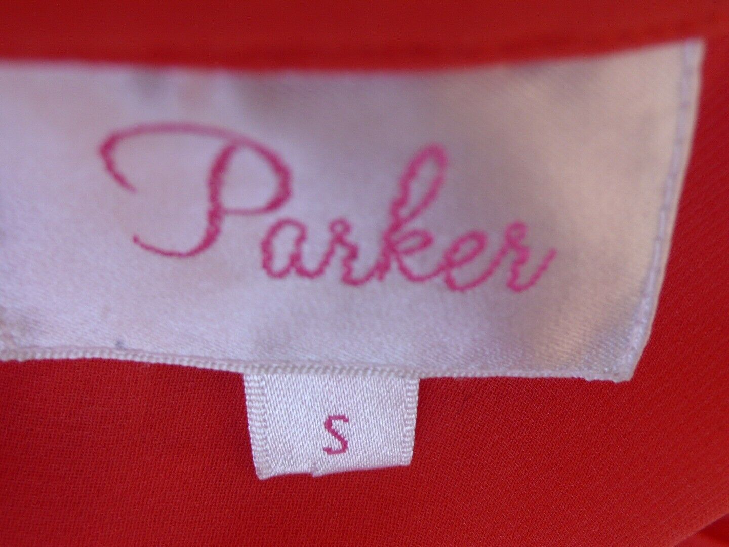 PARKER Women's Poppy Red Accordion Pleat Spaghetti Strap Dress Sz S - Image 5