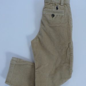 POLO BY RALPH LAUREN Tan Boys Flat Front Wide Wale Corduroy Pant Sz 6