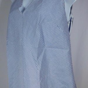 RAG & BONE Women's Blue & White Stripe Sleeveless V-Neck Cotton Shirt Sz M