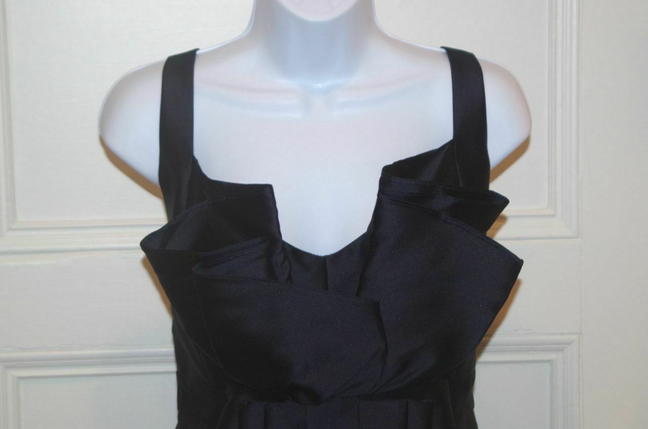 REDUX CHARLES CHANG LIMA Black Bow Front Sleeveless Pencil Dress Sz 16 - Image 3