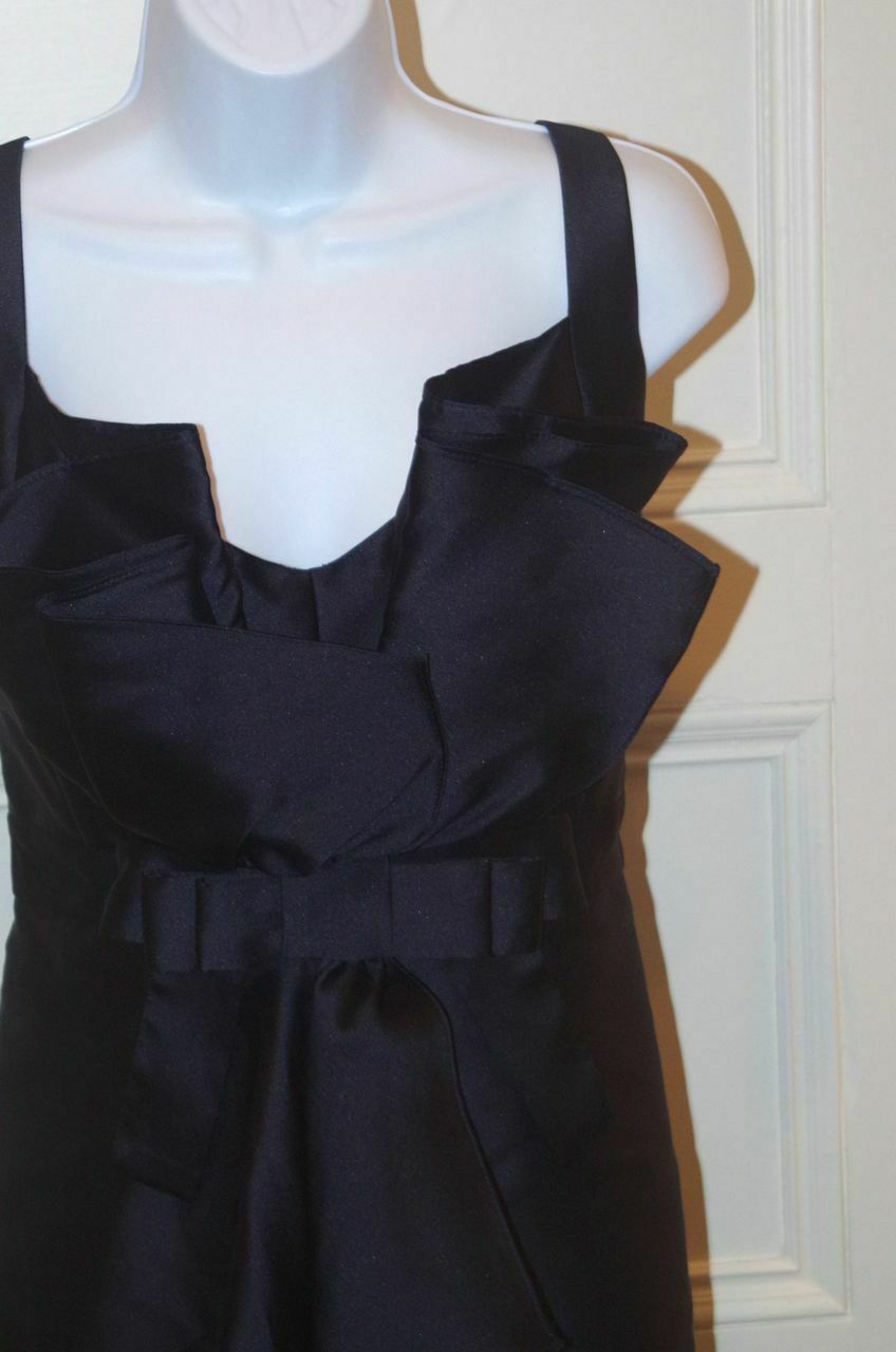 REDUX CHARLES CHANG LIMA Black Bow Front Sleeveless Pencil Dress Sz 16 - Image 4