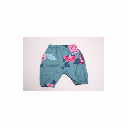 TEA NWT "Eastern Pop Baby Outfit" LS Pink T Shirt & Floral Teal Pant Sz 0-3mo - Image 8