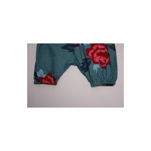 TEA NWT "Eastern Pop Baby Outfit" LS Pink T Shirt & Floral Teal Pant Sz 0-3mo - Image 10