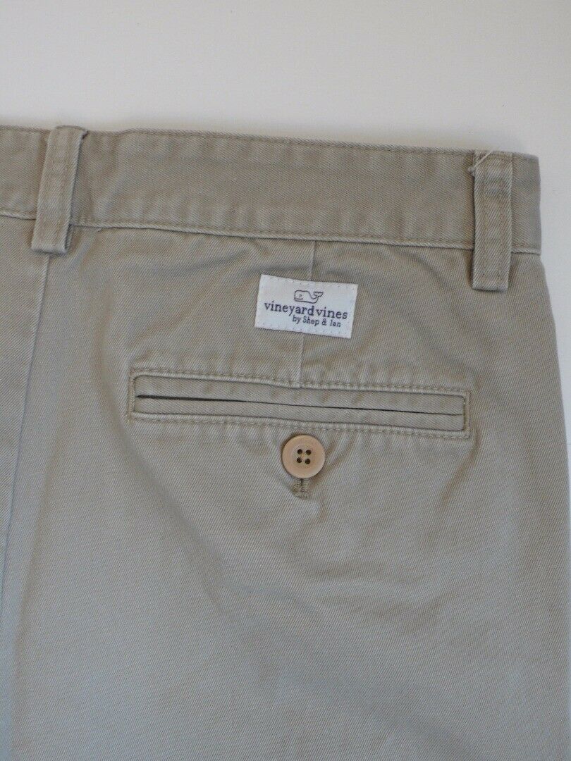 VINEYARD VINES Tan Flat Front Boys Cotton Chino Pant Sz 16 - Image 5