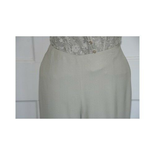 WORTH Glacier Green Silk Flat Front Women's Pant Sz 8 - Image 3