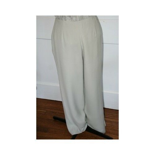 WORTH Glacier Green Silk Flat Front Women's Pant Sz 8 - Image 8