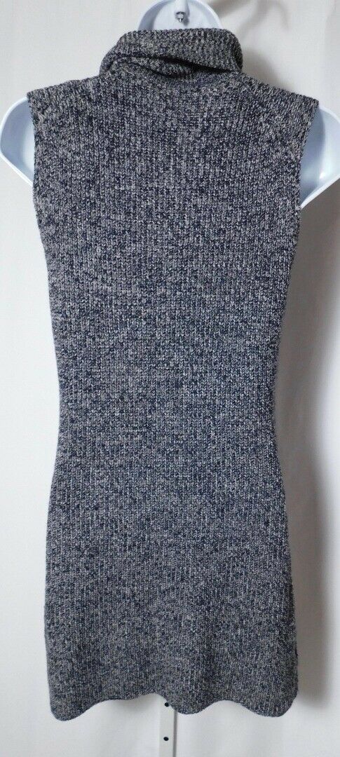 WORTH NEW YORK Women's Black White Marled Sleeveless Turtleneck JumperDress Sz S - Image 4