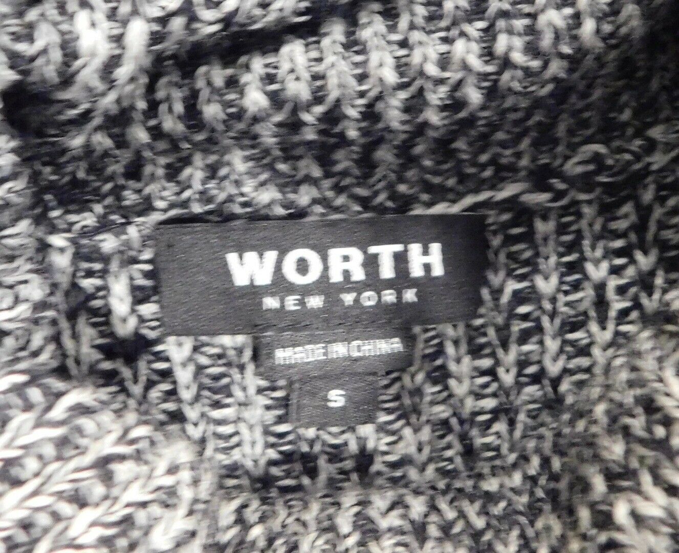 WORTH NEW YORK Women's Black White Marled Sleeveless Turtleneck JumperDress Sz S - Image 5