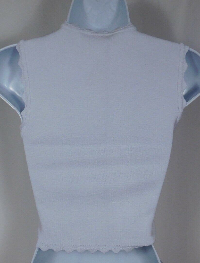 ZARA Women's Dove Gray Flat Knit Sleeveless Sweater Sz S - Image 5