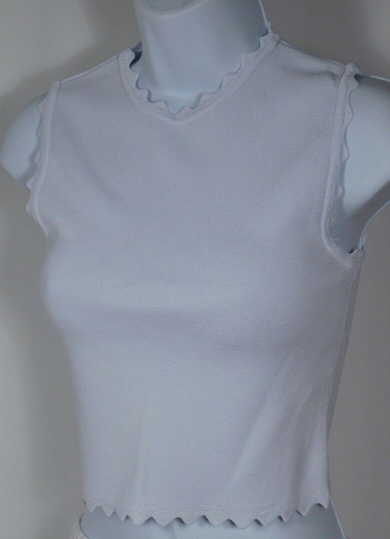 ZARA Women's Dove Gray Flat Knit Sleeveless Sweater Sz S