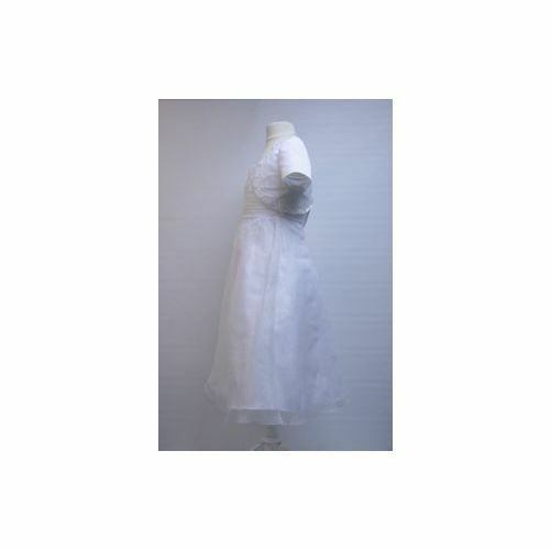 CHRISTIE HELENE NWT Beaded Sleeveless Satin/Organza Communion Dress w/Jacket Sz7 - Image 6