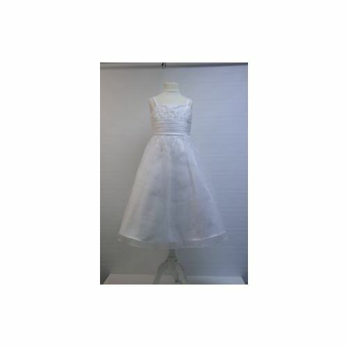 CHRISTIE HELENE NWT Beaded Sleeveless Satin/Organza Communion Dress w/Jacket Sz7 - Image 7