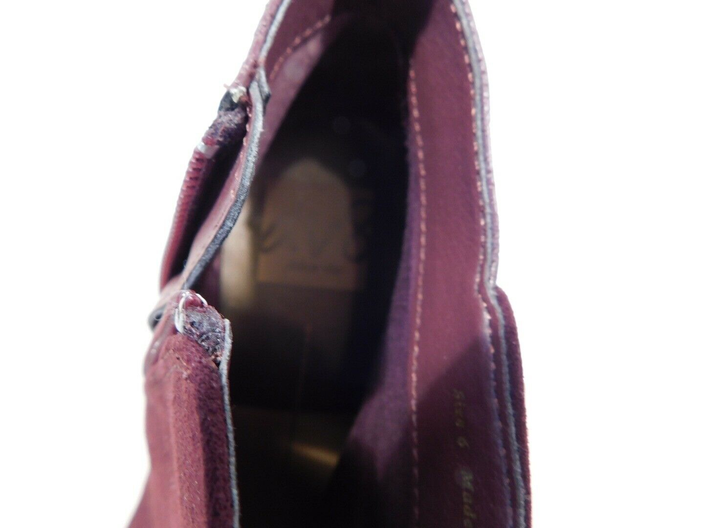 DOLCE VITA NWOB Women's Aubergine Suede & Leather Back Side Zip Bootie Sz 6 - Image 10