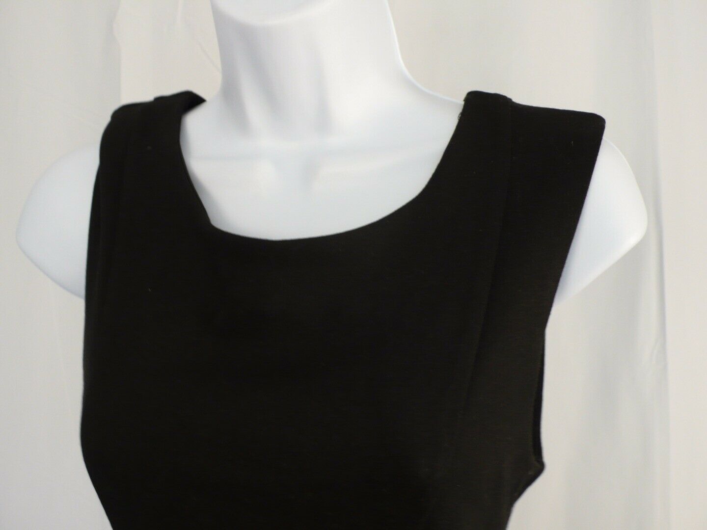 FREE PEOPLE NWT Black Knit Exposed Back Zip Sleeveless Dress Sz XS - Image 3