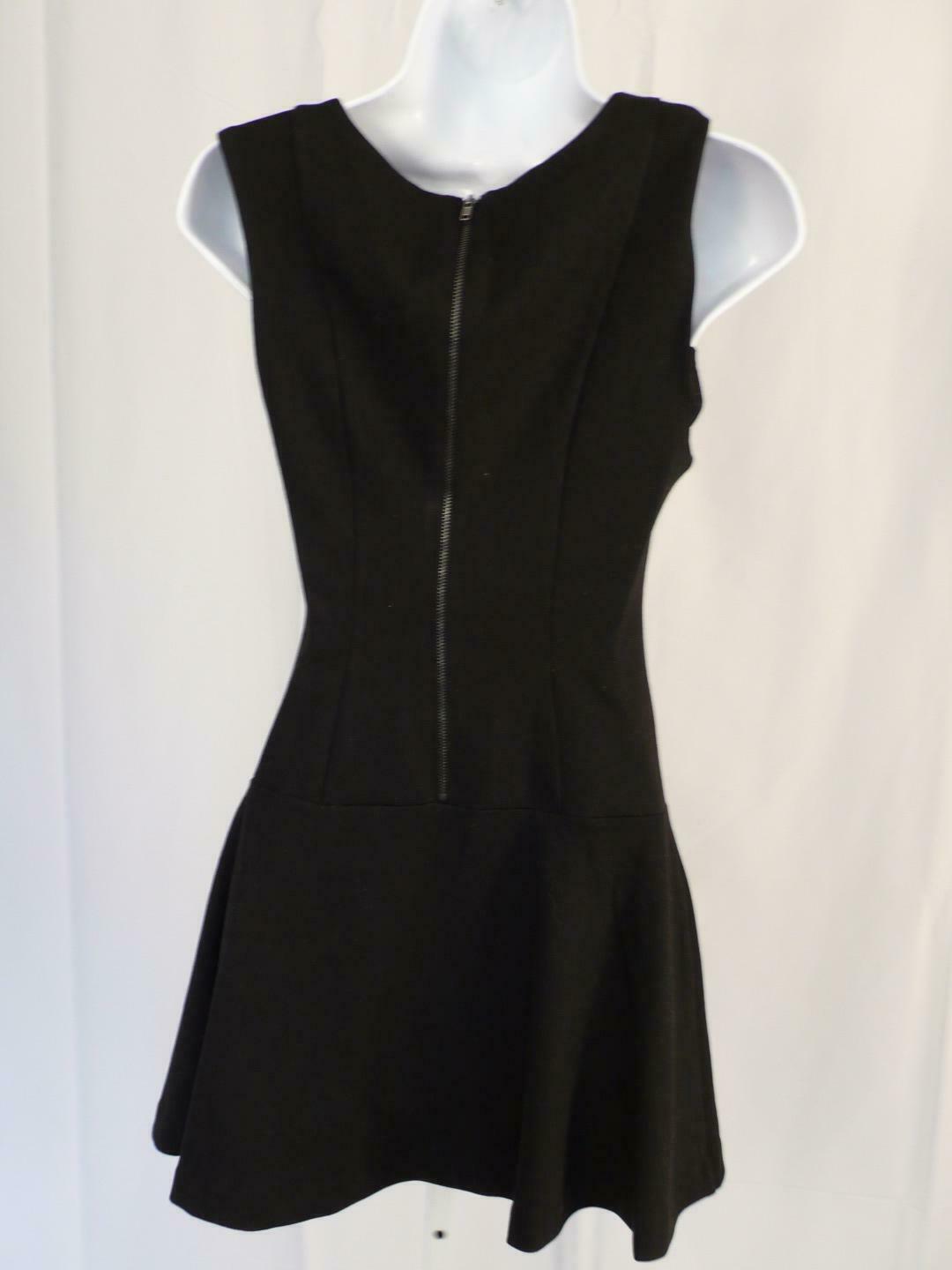 FREE PEOPLE NWT Black Knit Exposed Back Zip Sleeveless Dress Sz XS - Image 4