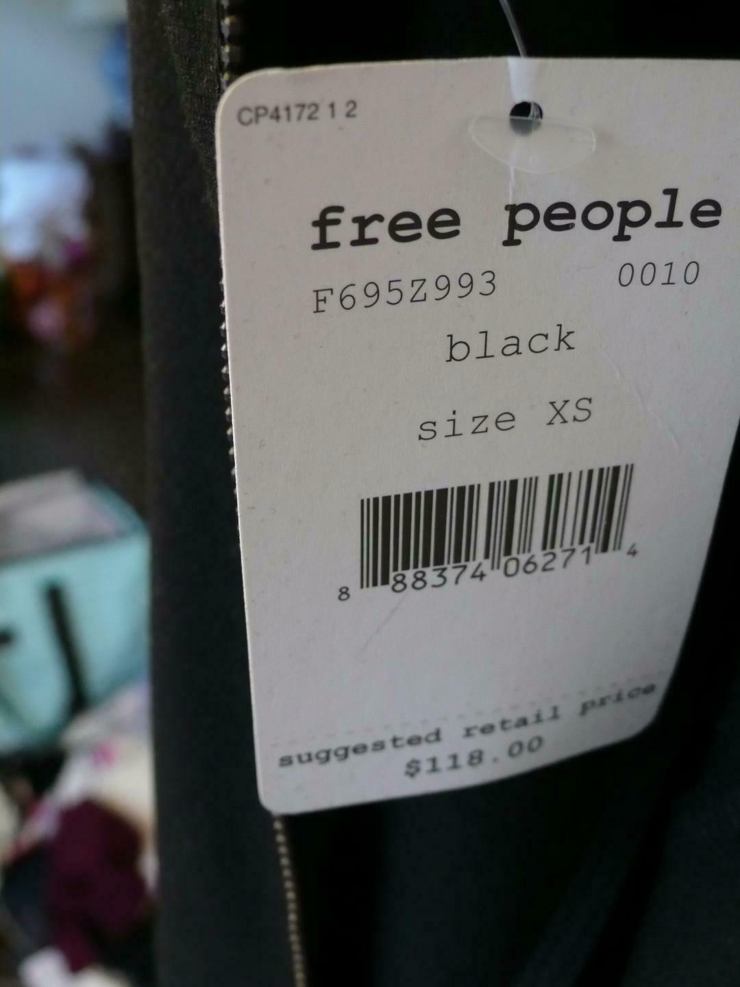 FREE PEOPLE NWT Black Knit Exposed Back Zip Sleeveless Dress Sz XS - Image 6
