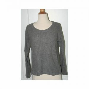 J. CREW WALLACE Gray Open Weave Women's Sweater Sz S