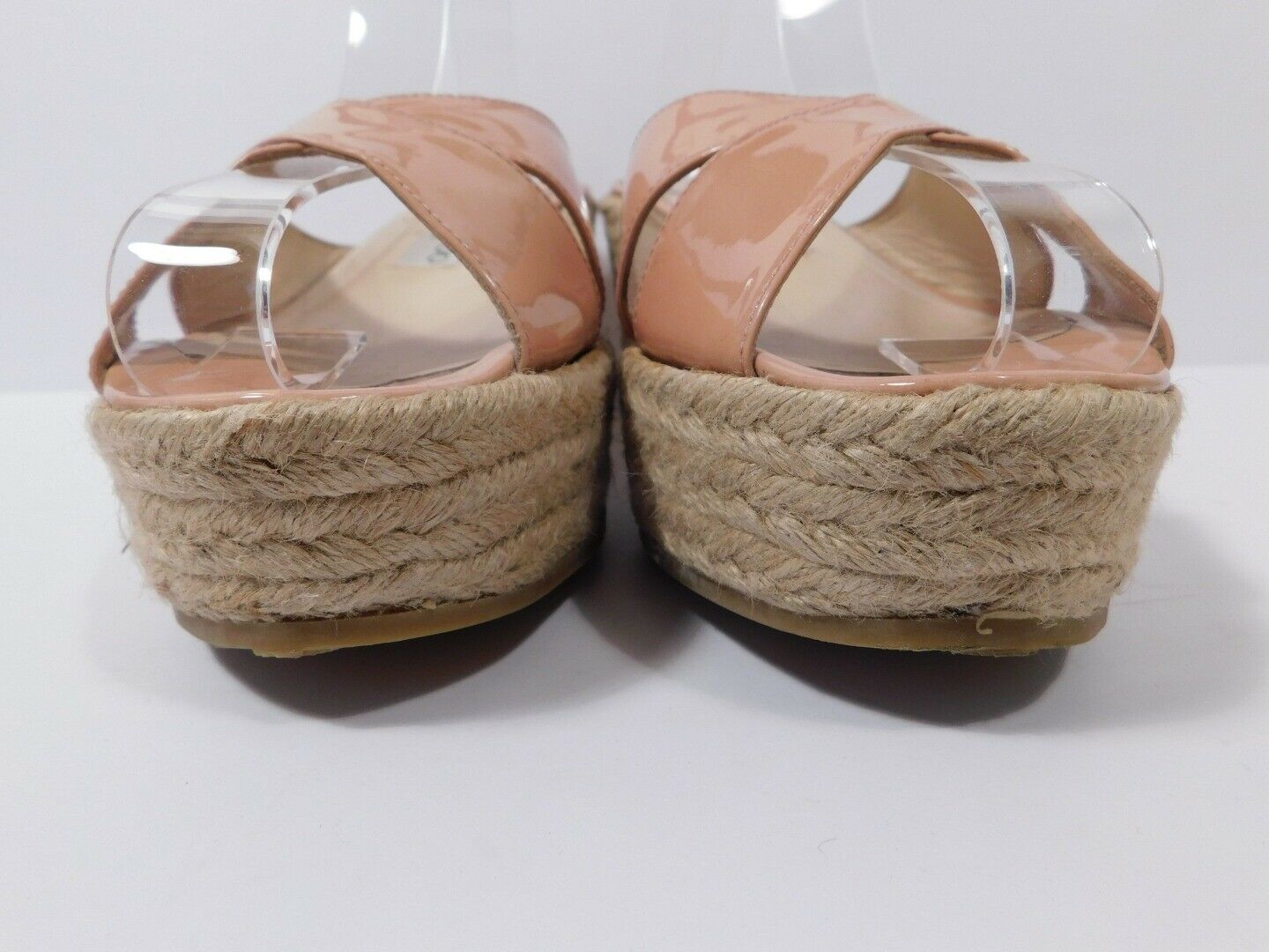 JIMMY CHOO Women's Tan Patent Leather Espadrille Wedge Sandal Sz 39 - Image 6
