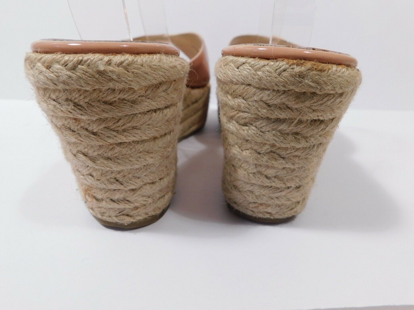 JIMMY CHOO Women's Tan Patent Leather Espadrille Wedge Sandal Sz 39 - Image 10