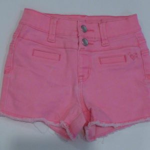 JUSTICE PREMIUM JEANS Girls Frayed Hot Pink Denim Shorts Sz 10R