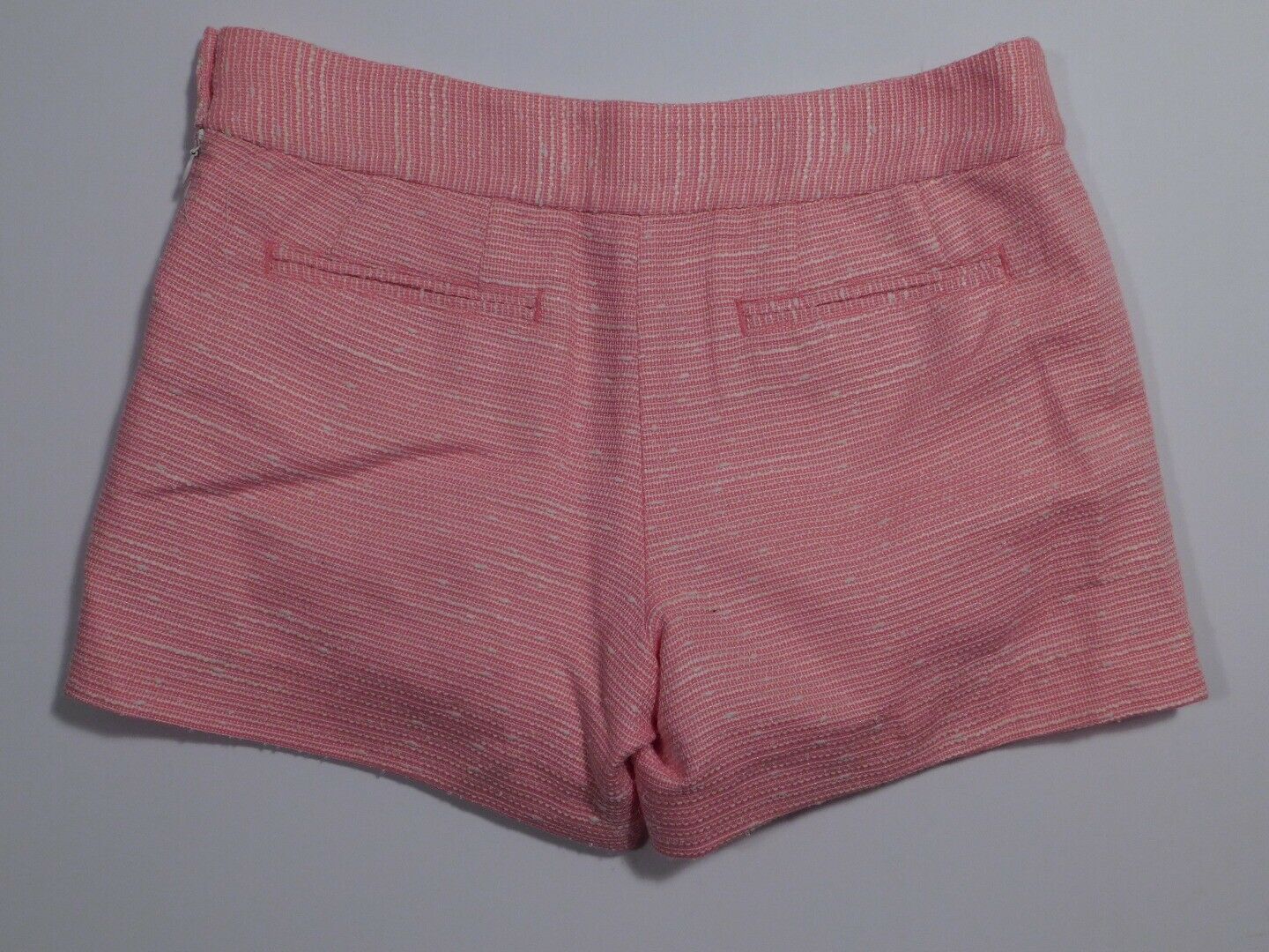 LILLY PULITZER Women's Pink & White Tweed Flat Front Short Sz 4 - Image 5