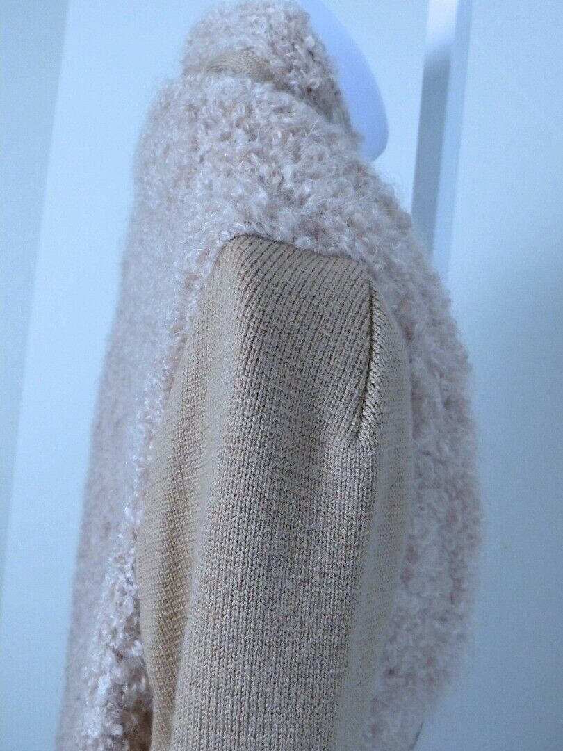 PHILOSOPHY DI ALBERTA FERRETTI Beige Mohair Alpaca Toggle Cardigan Sweater Sz 4 - Image 7
