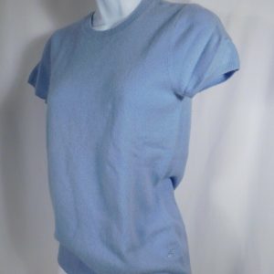 VINEYARD VINES NWT Womens Paradise Blue Cashmere Short Sleeved Cisco Sweater SzS
