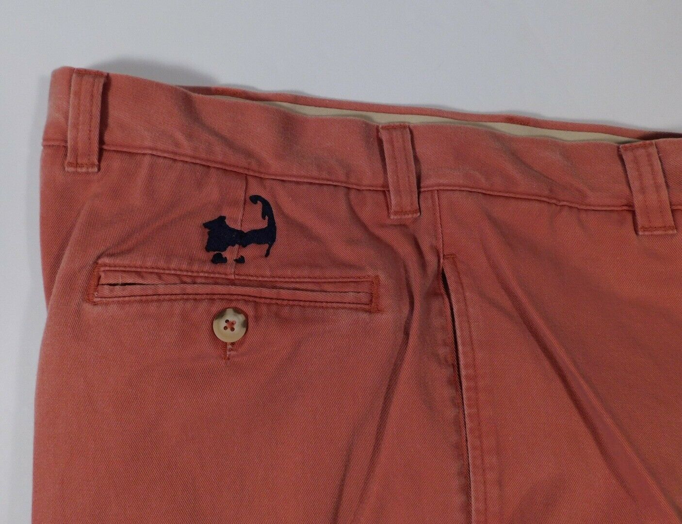 BERLE 1946 VINTAGE Men's Orange Washed Stoned & Beaten Cotton Flat Frt Pant Sz37 - Image 4