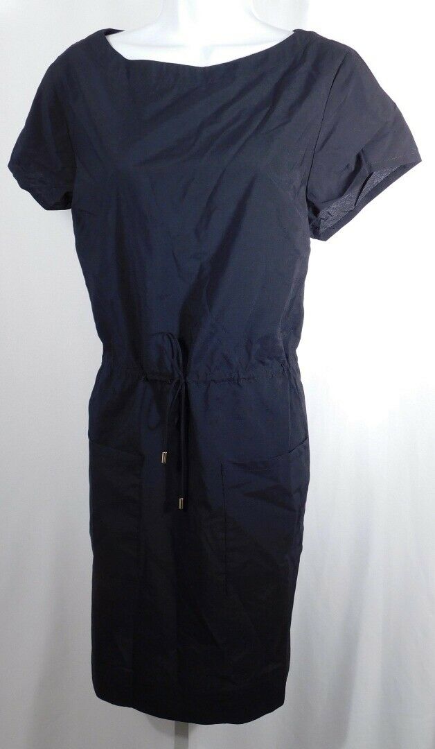 CUYANA Women's Black Short Sleeve Drawstring Waist Dress Sz M - Image 3