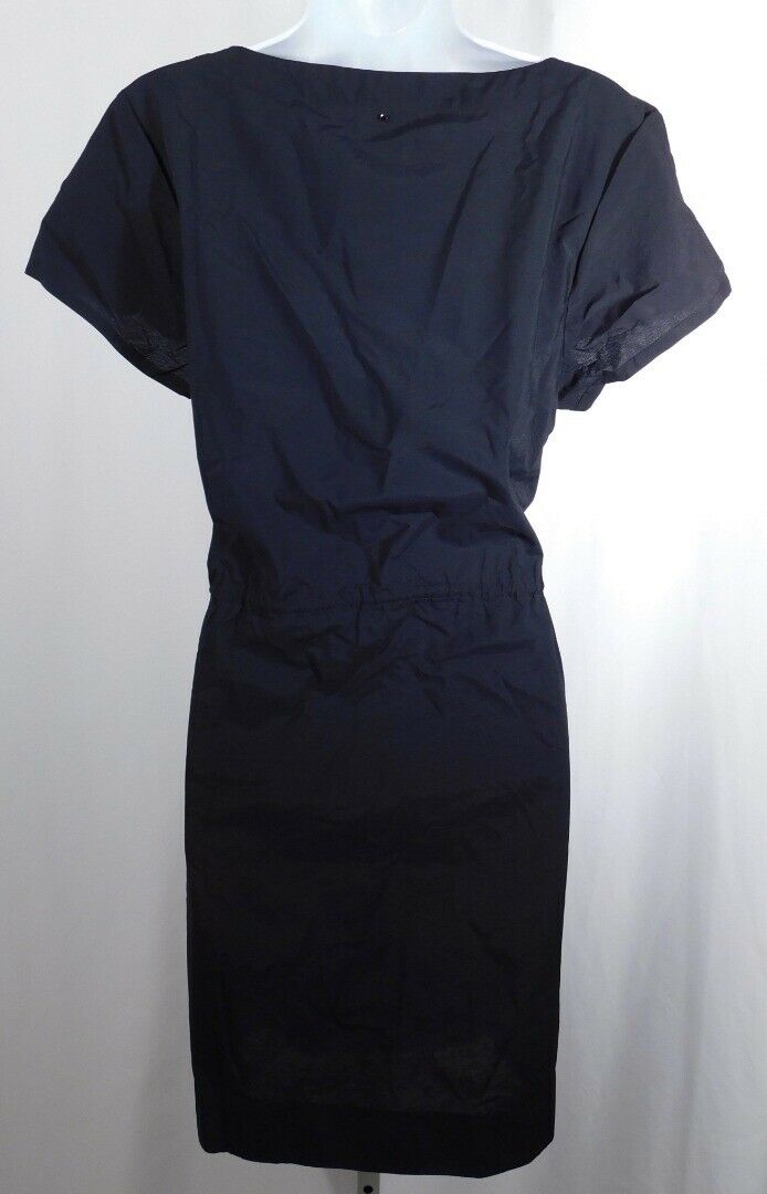 CUYANA Women's Black Short Sleeve Drawstring Waist Dress Sz M - Image 6