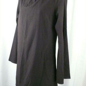 ENDLESS ROSE Black Long Sleeved Bell Sleeve V-Neck Back Dress Sz M
