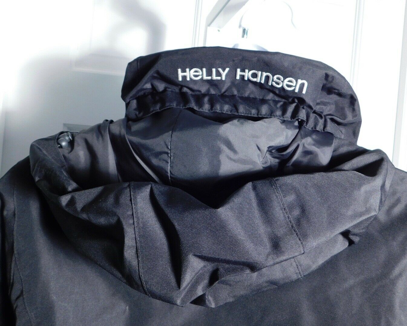HELLY HANSEN Women's Black Full Zip Windbreaker Soft Shell Hooded Jacket Sz M - Image 6