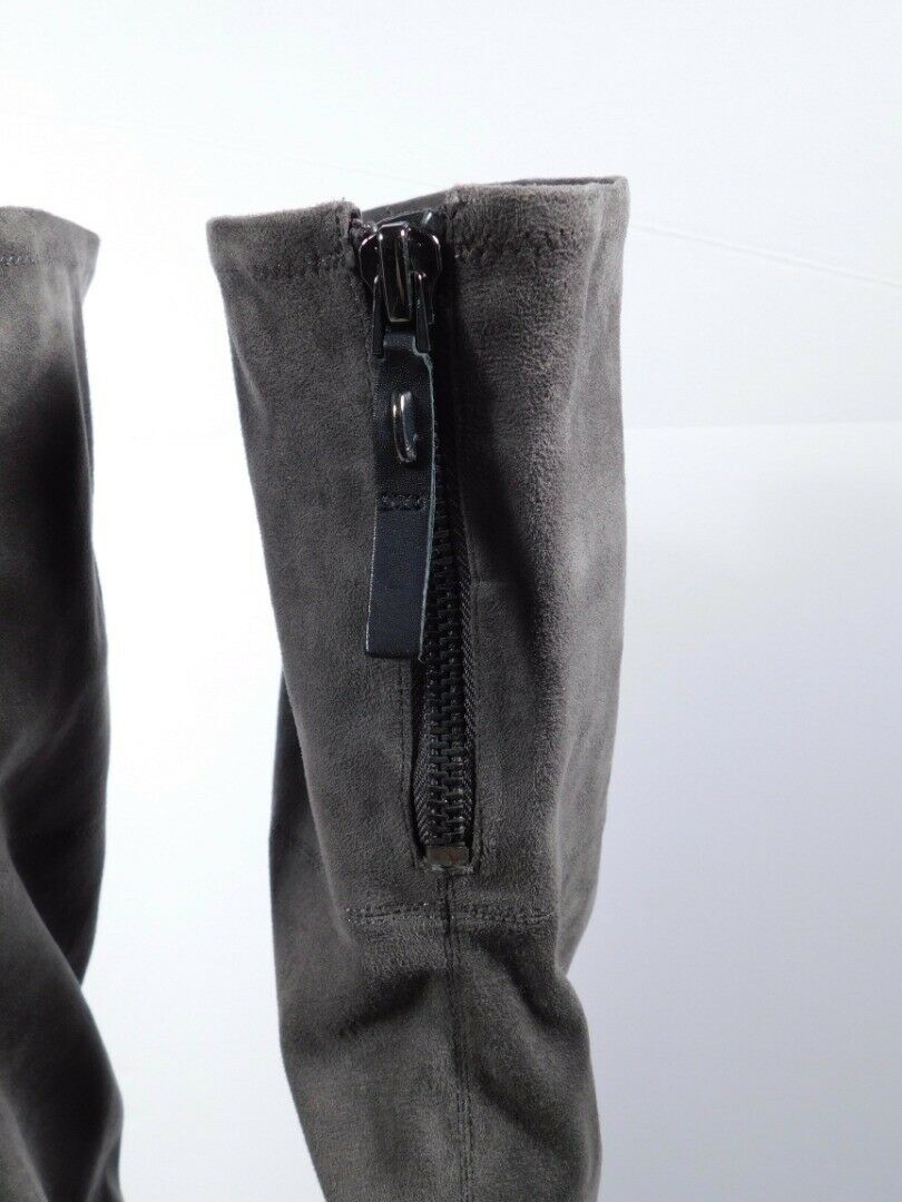 KENDALL + KYLIE Women's Gray Suede Over The Knee Lug Sole Round Toe Boot Sz 9 - Image 5