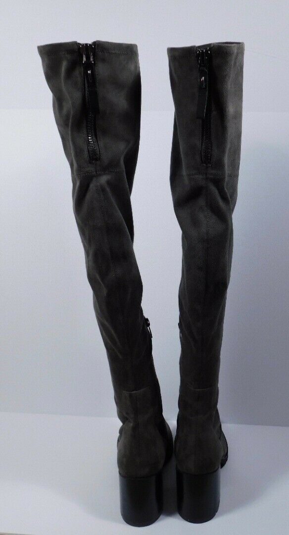 KENDALL + KYLIE Women's Gray Suede Over The Knee Lug Sole Round Toe Boot Sz 9 - Image 6