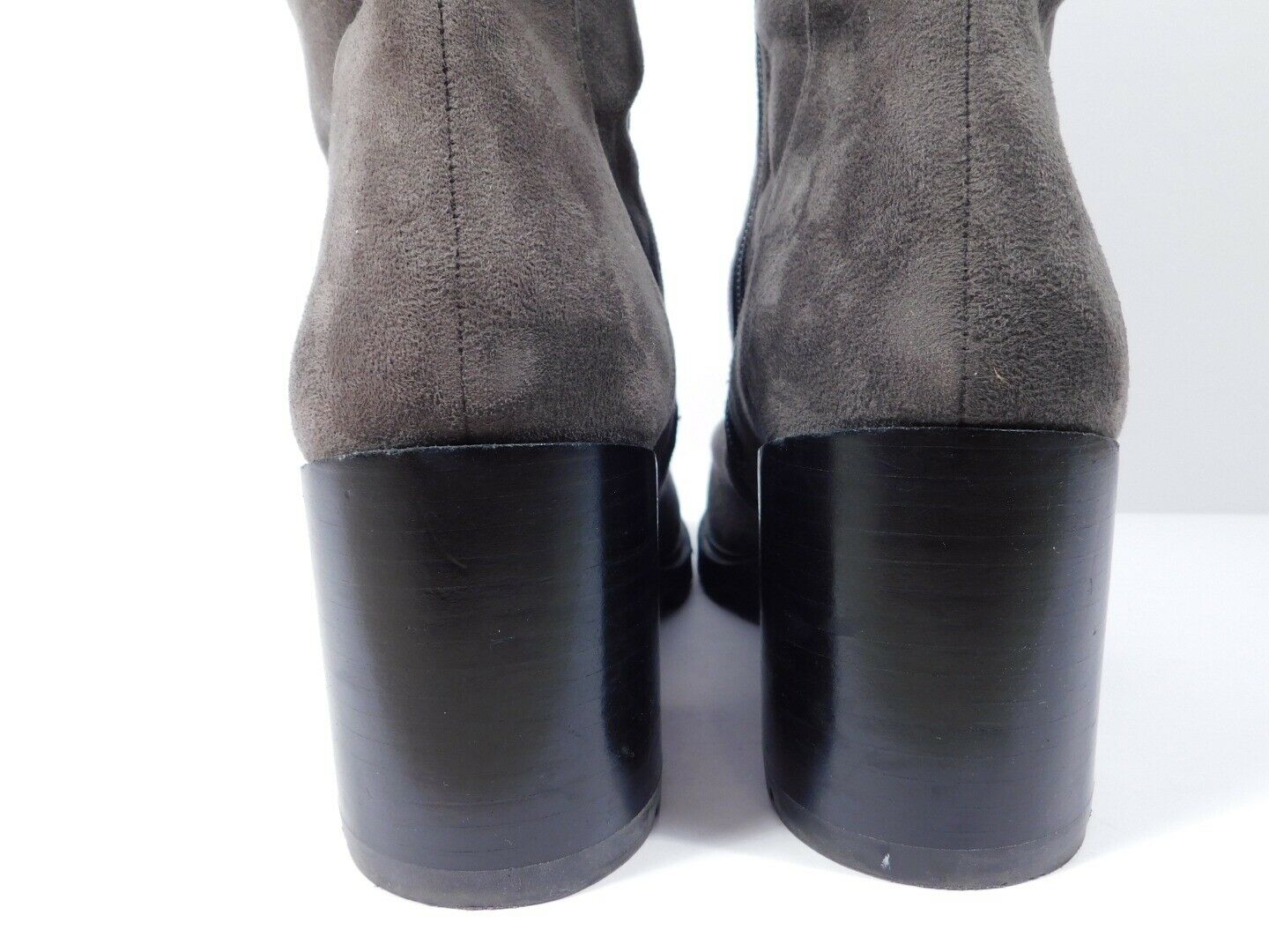 KENDALL + KYLIE Women's Gray Suede Over The Knee Lug Sole Round Toe Boot Sz 9 - Image 8