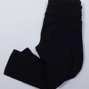 LULULEMON  Woman's Black Nylon Lycra Cropped Pant Sz 6