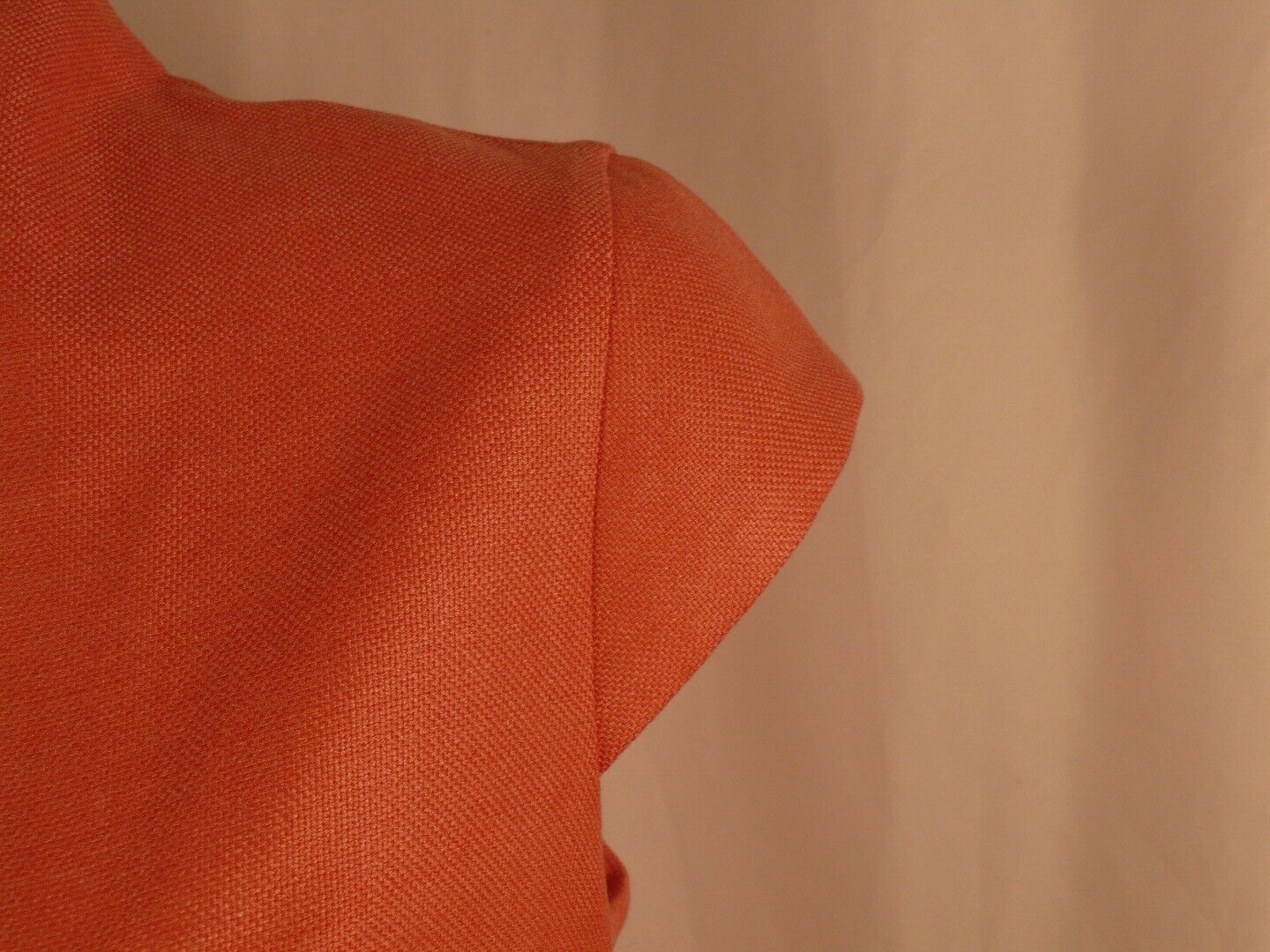 MAX MARA Salmon Pink Silk Wool Cap Sleeve V-Neck Dress Sz 4 - Image 7