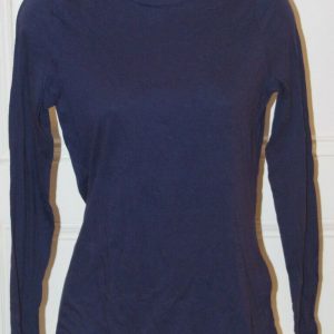 RUGBY BY RALPH LAUREN Women's Navy Blue Cotton Stretch Long Sleeved T-Shirt Sz M