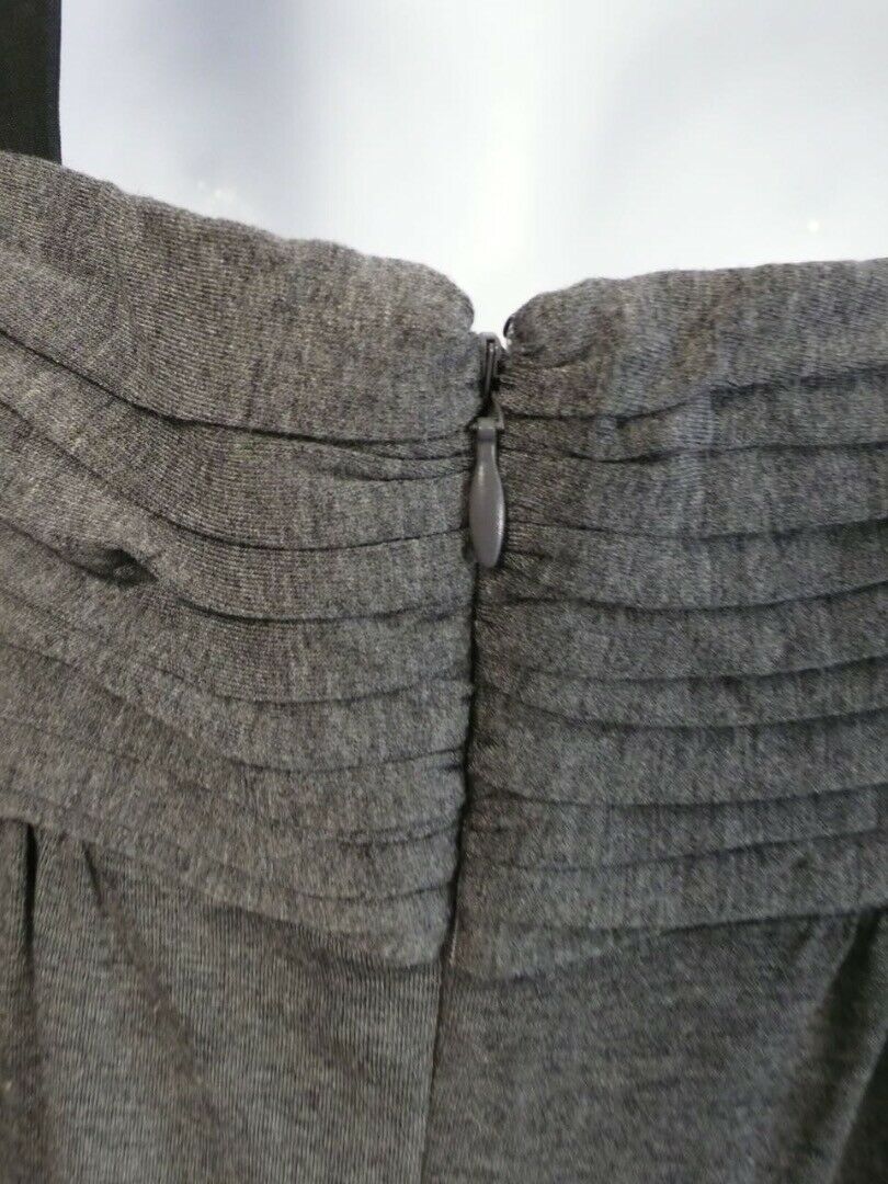 SHOSHANNA Charcoal Gray Jersey Knit Sleeveless Empire Waist Dress Sz 6 - Image 5