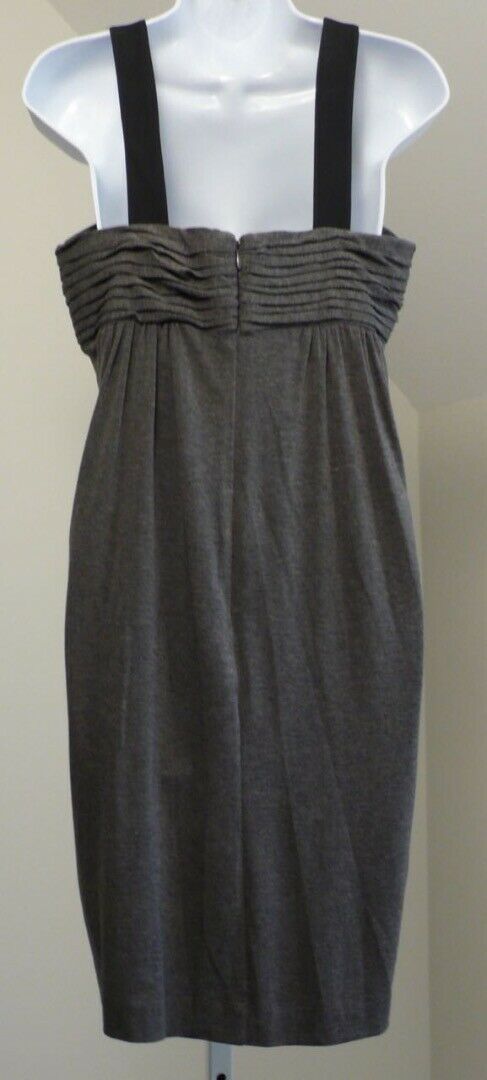 SHOSHANNA Charcoal Gray Jersey Knit Sleeveless Empire Waist Dress Sz 6 - Image 6