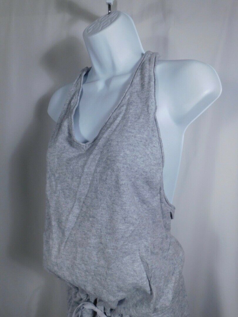 SWEATY BETTY Gray Racer Back Tie Waist Jersey Romper Sz M - Image 4